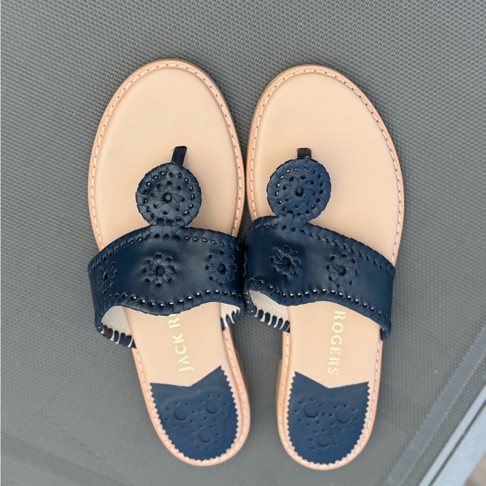 NEW Jack Rogers Navy Blue Women's Sandals - size 8